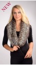 Silver Fox Fur Scarf - Fur on both sides